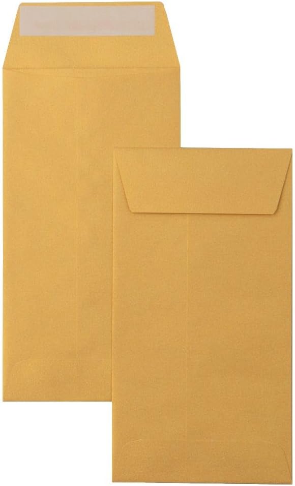 LUXPaper #7 Coin Envelopes | Peel & Press | 3 1/2" x 6 1/2" | Gold Metallic | 80lb. Text | 50 Qty