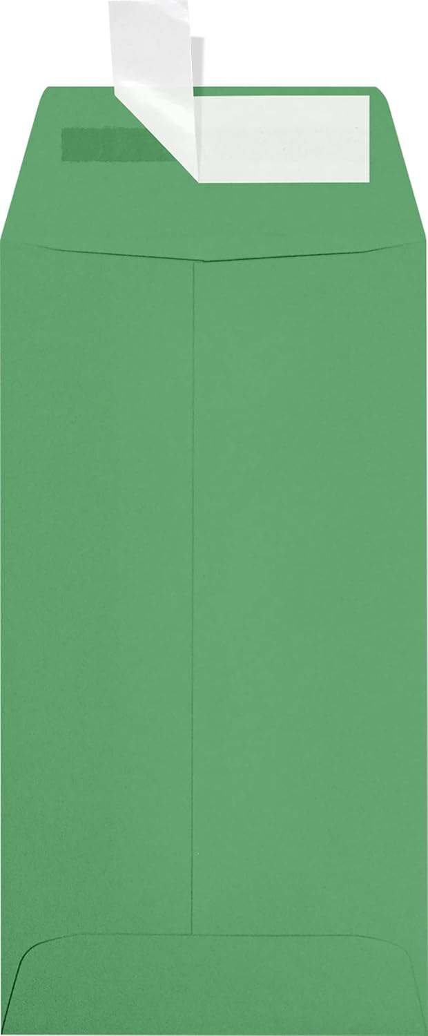 LUXPaper #7 Coin Envelopes | Peel & Press | 3 1/2" x 6 1/2" | Holiday Green | 80lb. Text | 500 Qty