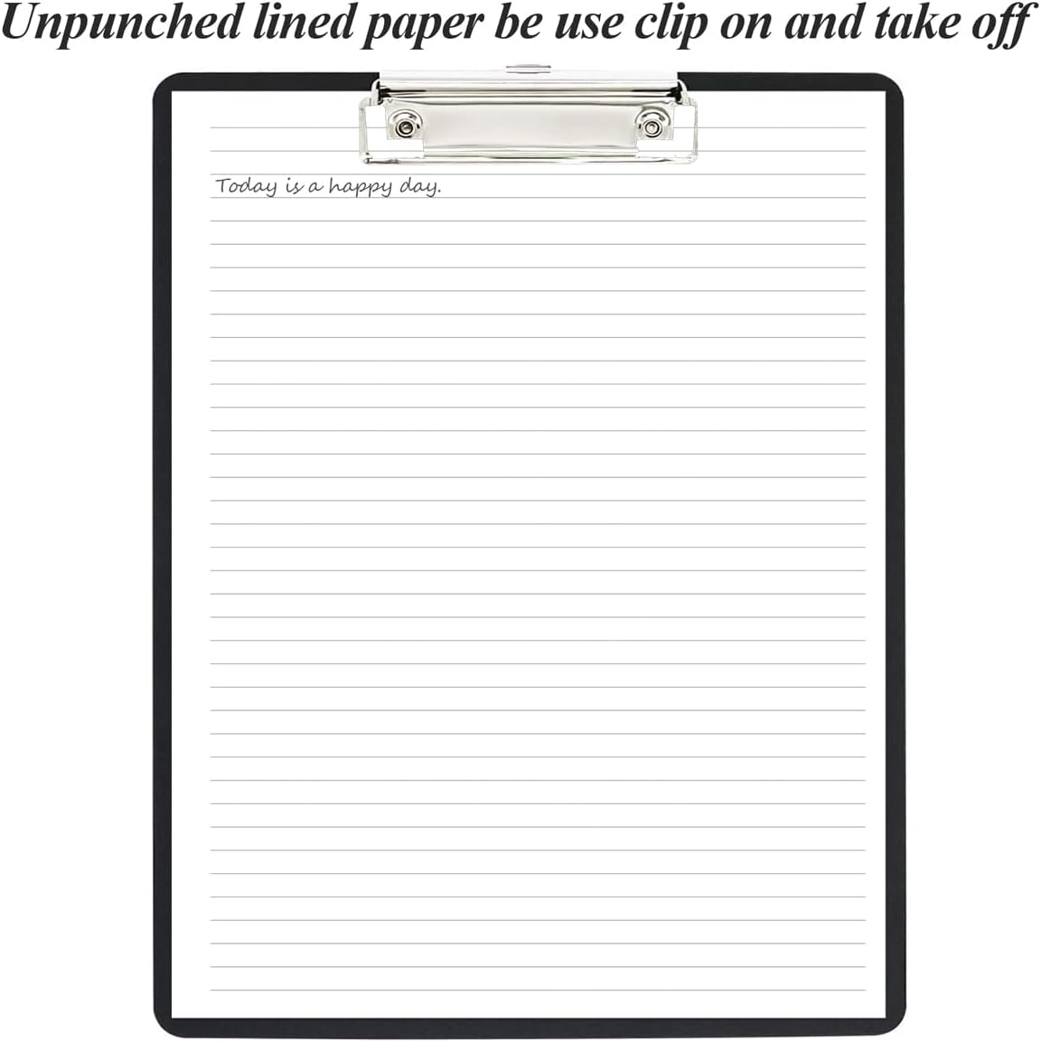 Unpunched Line Paper - 100 Sheets/200 Pages Loose Leaf Paper Line Refills, Letter Size, 100gsm, White, 8.5" x 11"