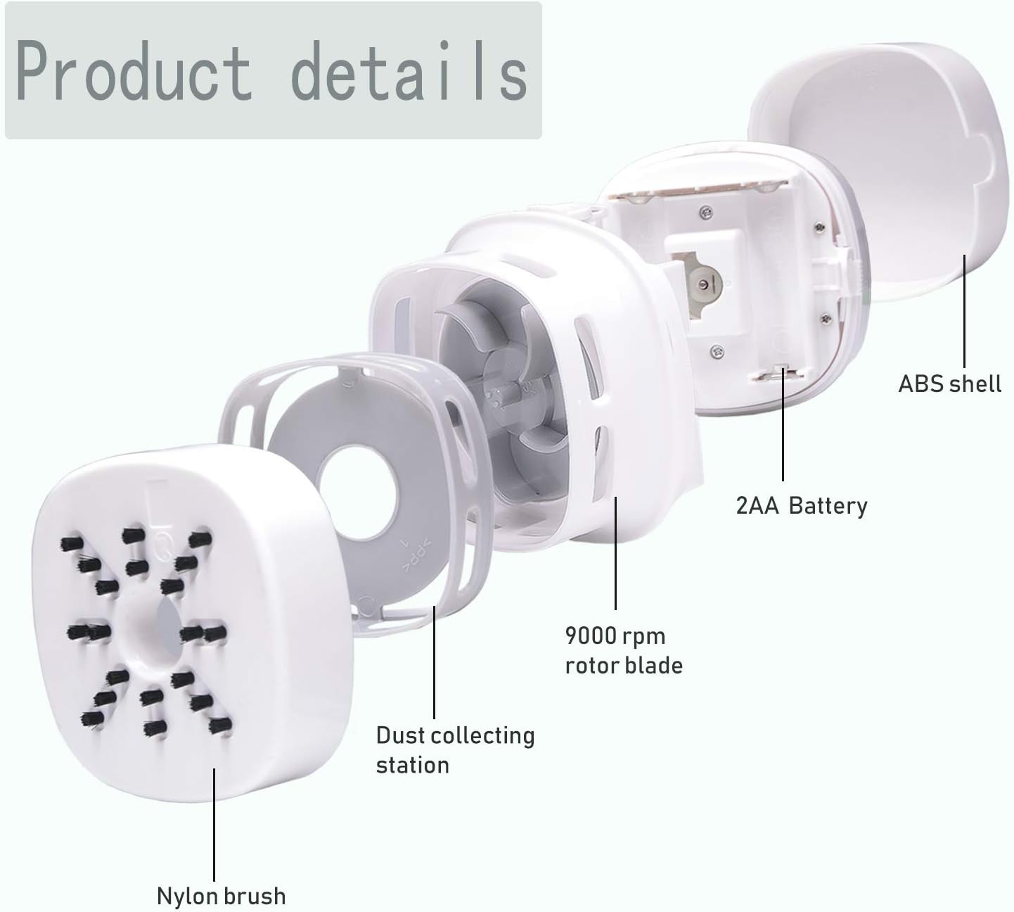 ODISTAR Desktop Vacuum Cleaner,Mini Table dust Sweeper Energy Saving,High Endurance up to 400 mins,Cordless&360º Rotatable for Cleaning Hairs,Crumbs,Computer Keyboard of Gifts for Kids (Red)