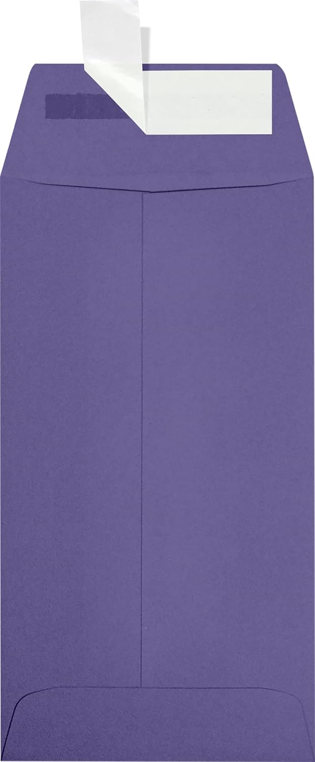LUXPaper #7 Coin Envelopes | Peel & Press | 3 1/2" x 6 1/2" | Wisteria Purple | 80lb. Text | 500 Qty