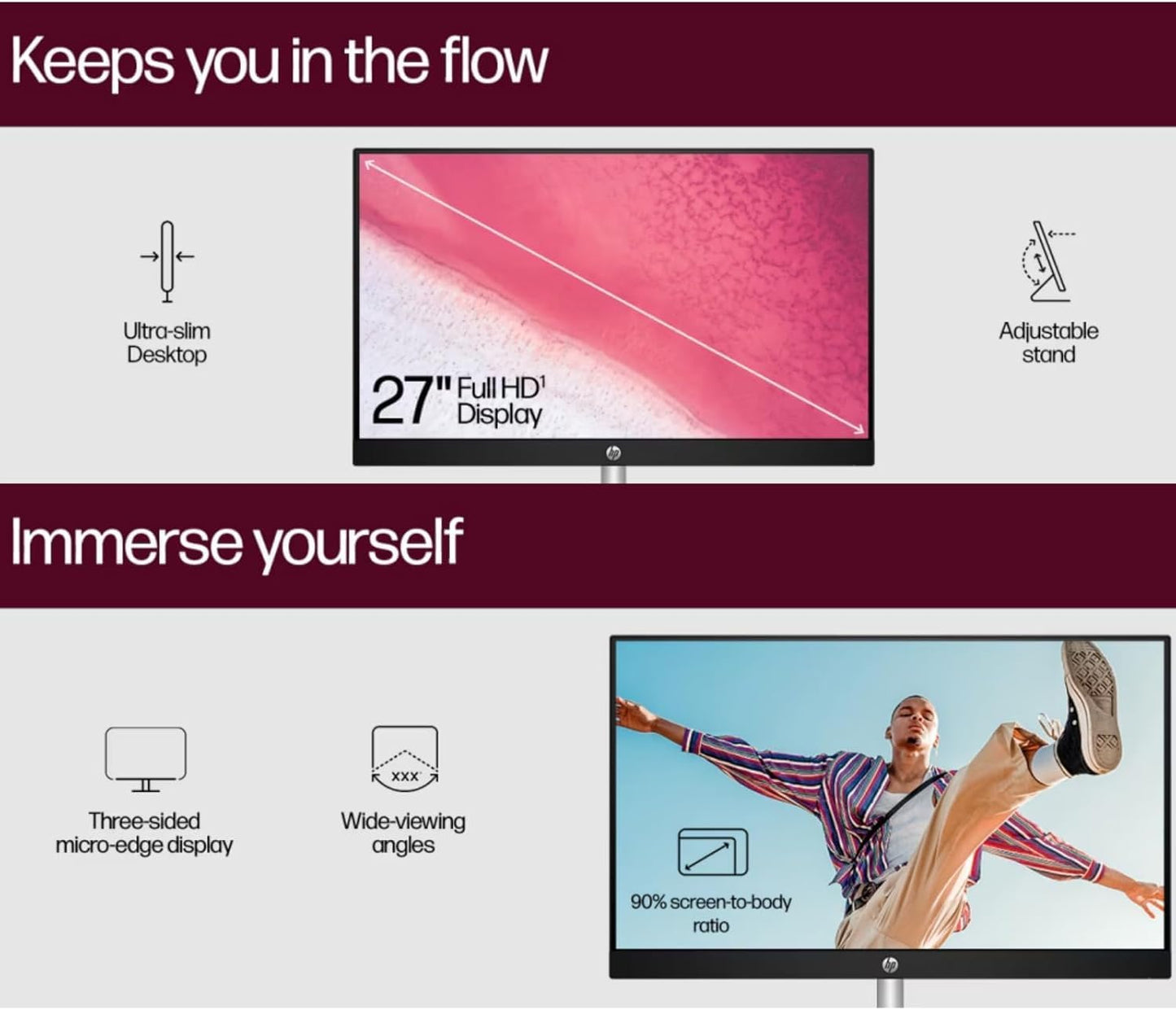 HP 27" FHD Touchscreen Business All-in-One Desktop Computer, Intel 12-Core Ultra 7 155U (Beats i7-1355U), 64 GB DDR5 RAM, 2 TB SSD, Intel Iris Xe Graphics, Wired KB & Mouse, Wi-Fi 6, Windows 11 Pro