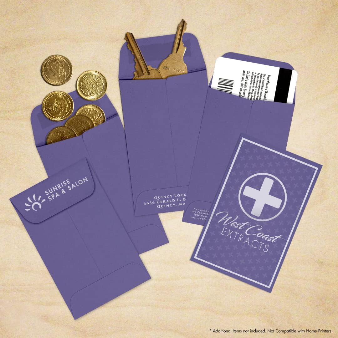 LUXPaper #1 Coin Envelopes | 2 1/4" x 3 1/2" | Wisteria Purple | 80lb. Text | 1,000 Qty