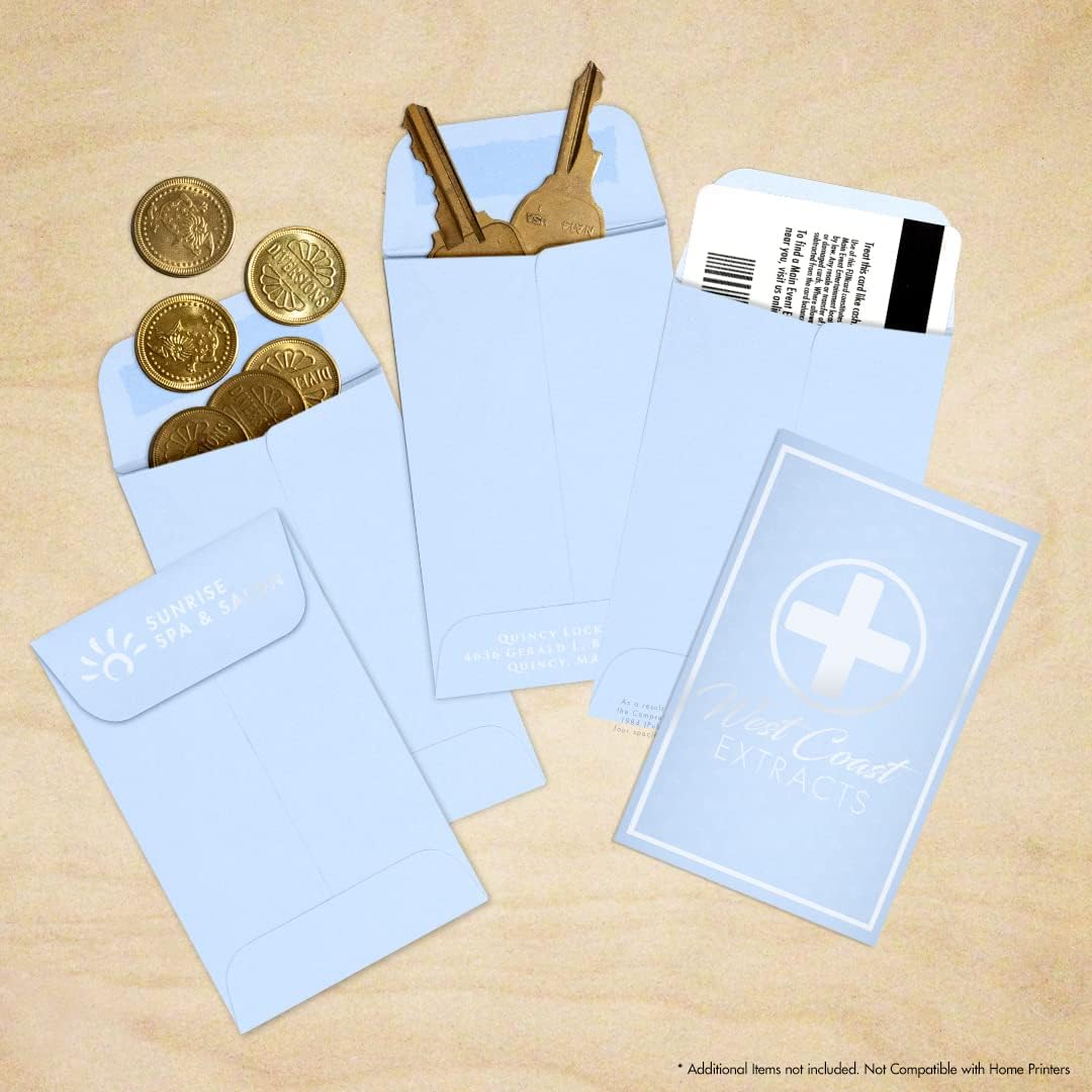 LUXPaper #1 Coin Envelopes | 2 1/4" x 3 1/2" | Baby Blue | 80lb. Text | 50 Qty