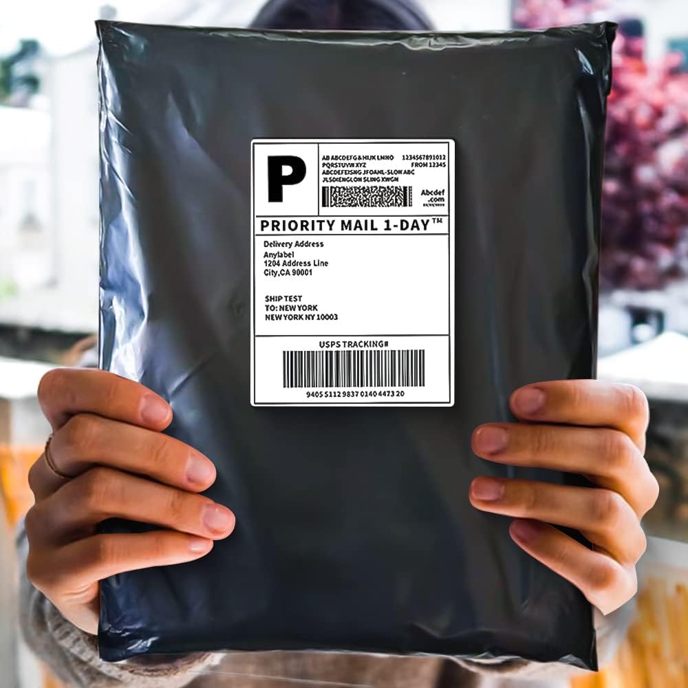 POLYSELLS 200 pcs 19x24 Inches Black Poly Mailers Shipping Envelopes, Strong Adhesive Sealing, Waterproof, and Tear-resistant Postal Mailing Bags for Clothing, Books, and Accessories