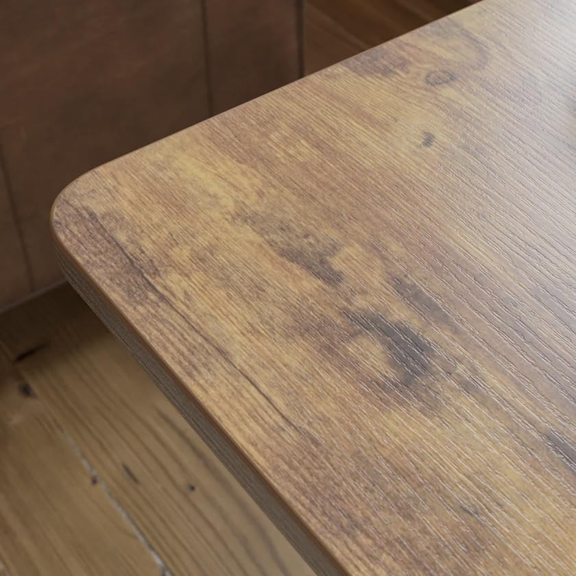 FEZIBO 55 x 24 Inch Whole-Piece Height Adjustable Standing Desk with Double Drawers, Sit Stand Desk, Stand Up Table (Send Two Packages), Rustic Brown Top