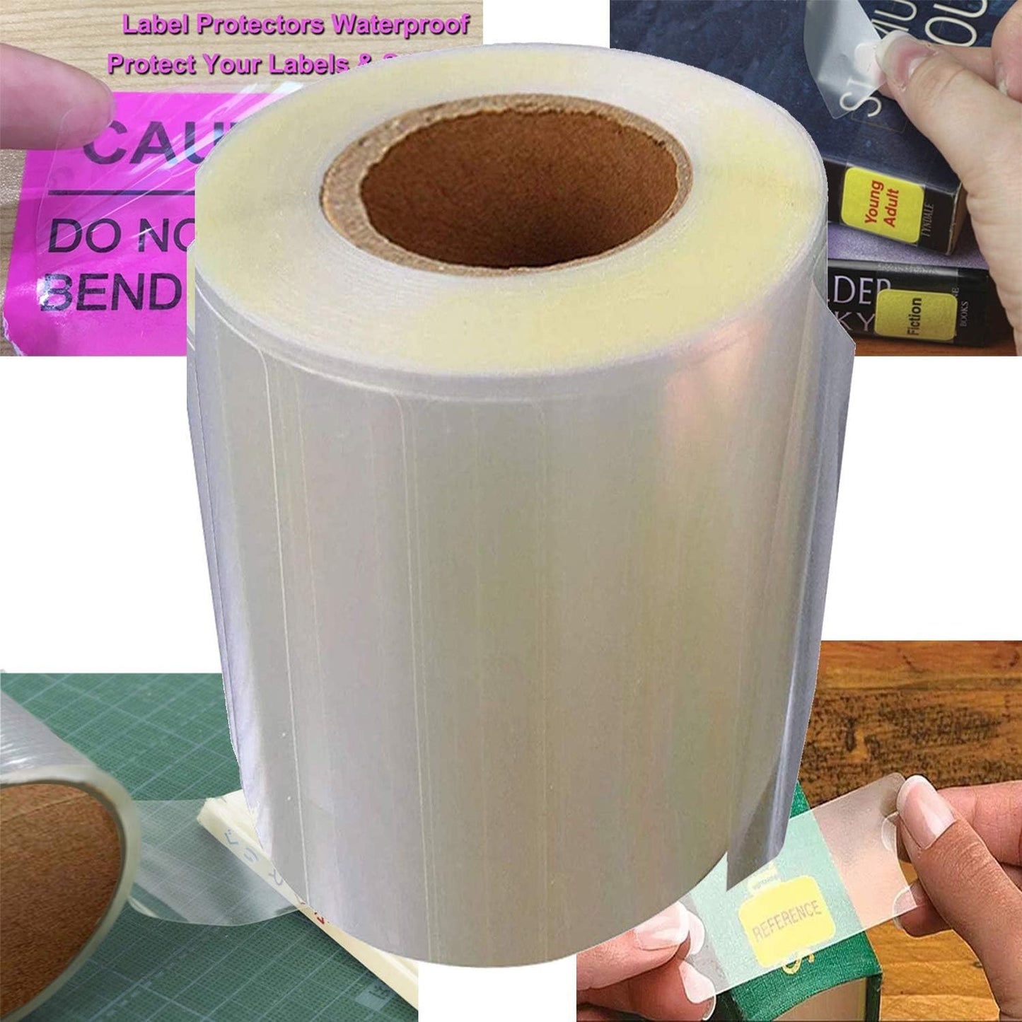 1000Pcs Clear Label Protector Shields Vinyl Clear Wafer Seals Waterproof Gloss Finish Label for Essential Oil Bottle Labels and Food Jars,Protecting Barcodes,Numbers 2 x3Inch Barcode Labels Protectors