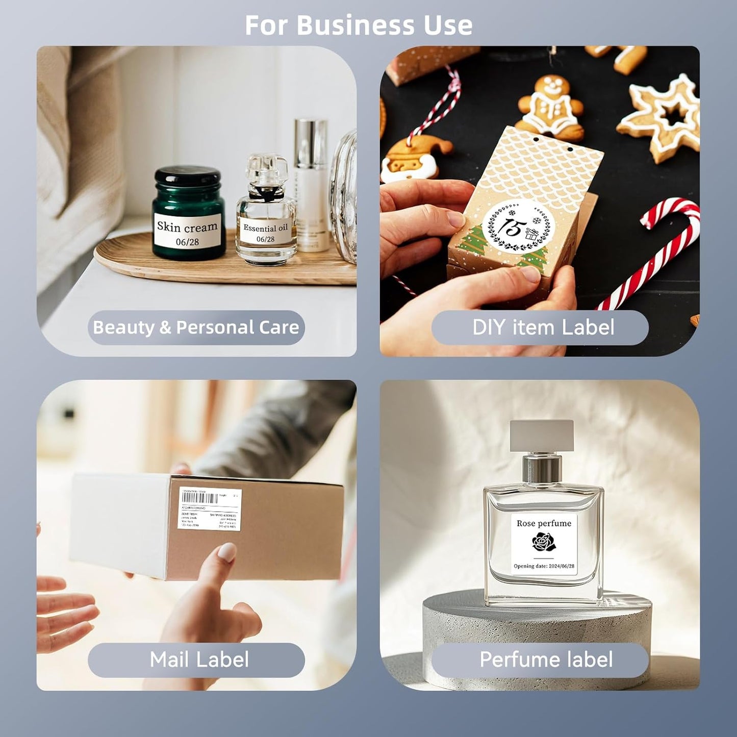 NIIMBOT B1 Label Maker with Tapes, 2 Inch Portable Thermal Label Printer for Home School Office Small Business, Address, Bakery, Crafts, Retail, Support Smartphones & PC,Dark Blue