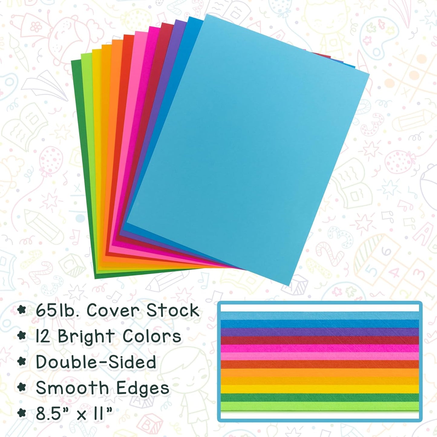 Hygloss Dark Orange Bright Colored Cardstock - 8.5x11-Inch, 90 Sheets, 65 lb/ 176 gsm, Fade-Resistant, Acid-Free Color Card Stock Paper