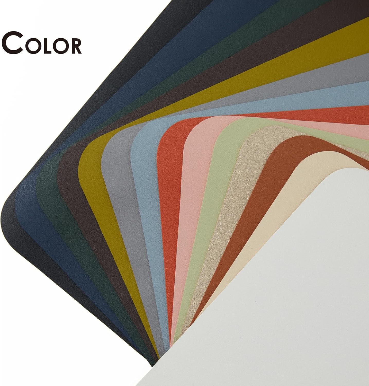 HOMIEAZICOZI Leather Desk Mat - Non-Slip PU Desk Pad for Office and Home - Desk Organization and Accessories - Ideal for Large Mouse Pad and Desk Mats on Top of Desks (White,36''x 17'') (DPD-W-L)