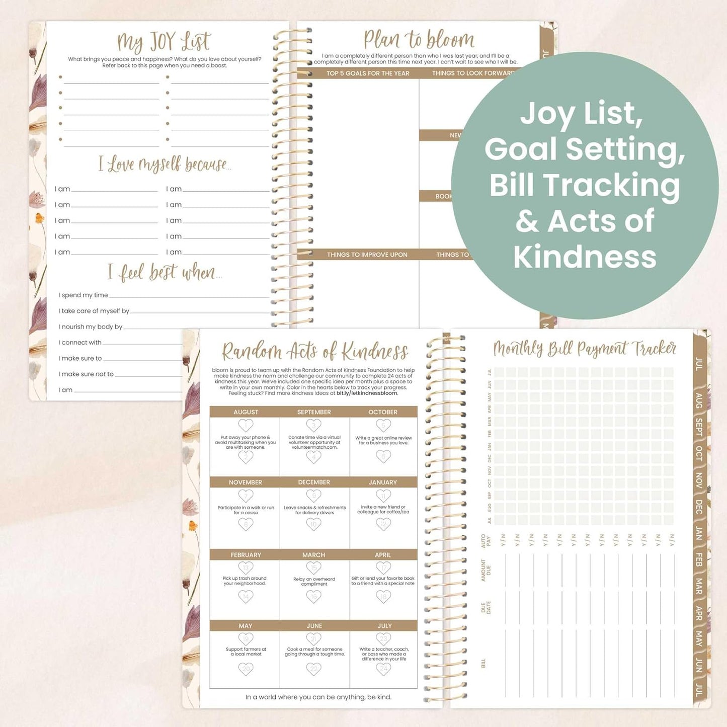 bloom daily planners 2025-2026 Academic Year Pocket Planner (July 2025 - July 2026) - 4” x 6” MINI Weekly Monthly Agenda Organizer & Calendar Book - Butterfly Garden