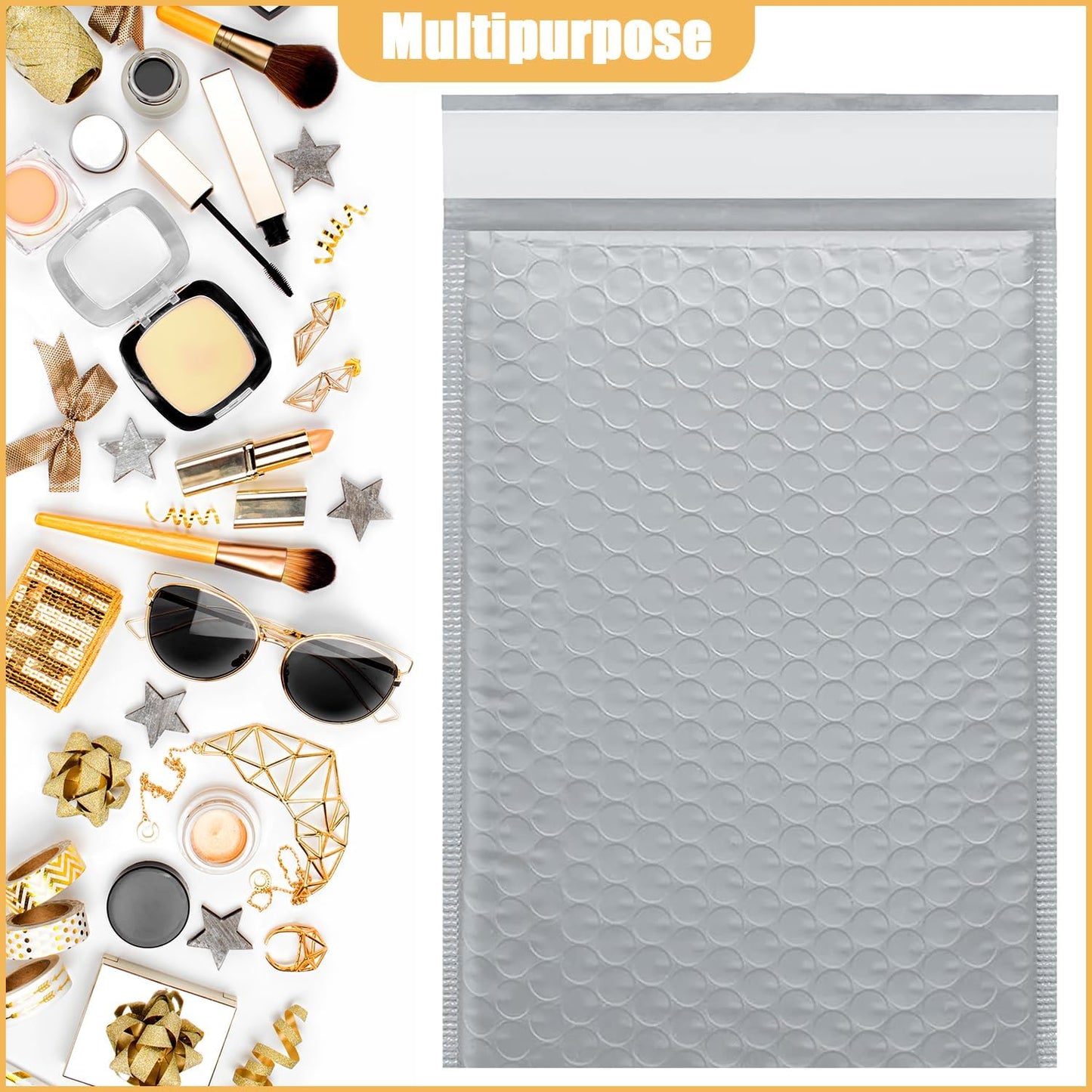 8.5in x 11in Bubble Mailer, Gray Poly Mailer, Padded Envelope, Shipping Envelope, Waterproof, Self-Sealing, For Small Business, Shipping, Mailing, Boutique Packaging(25PCS)