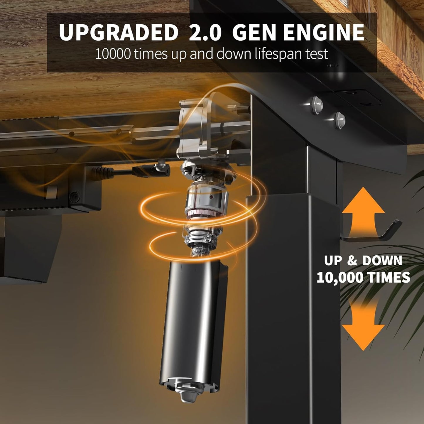 63 * 30 Inches Electric Standing Desk Adjustable Height with 4 Drawers, Double Storage Shelves, Home Office Workstation Sit Stand up Desk (Light Rustic Brown)