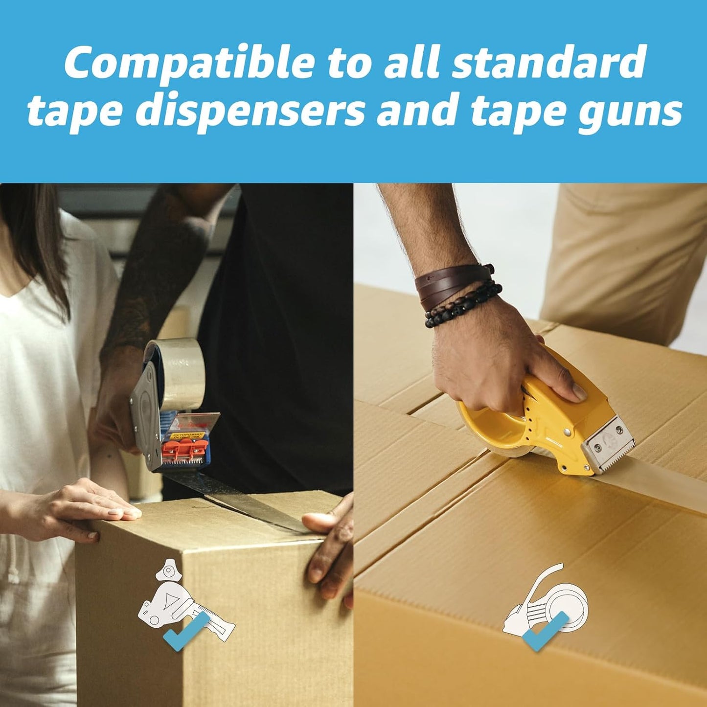 Art3d 36 Rolls Packing Tape - Clear Carton Sealing Tape Heavy Duty, 1.88" x 55 yds, 2.2 mil Thick