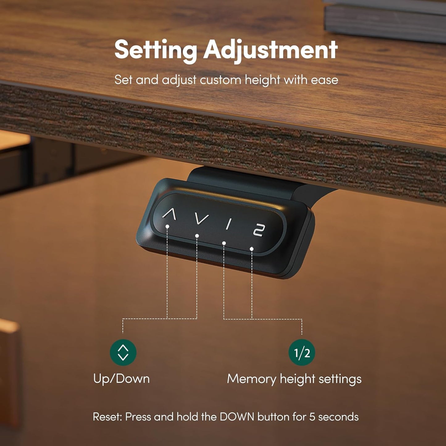 FEZIBO Standing Desk with Keyboard Tray, 48 × 24 Inches Electric Height Adjustable, Sit Stand Up Desk, Computer Office Desk, Rustic Brown