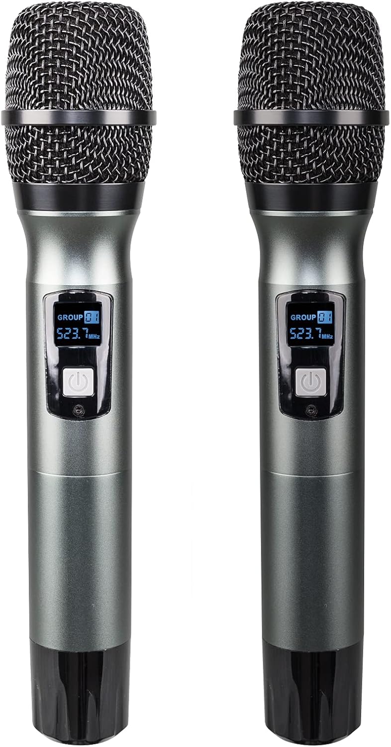 Wireless Microphone System 6 Channel Microphones Pro UHF 6 Handheld Karaoke DJ Karaoke System 6 Whole Metal Karaoke System Church Speaking Conference Wedding Party