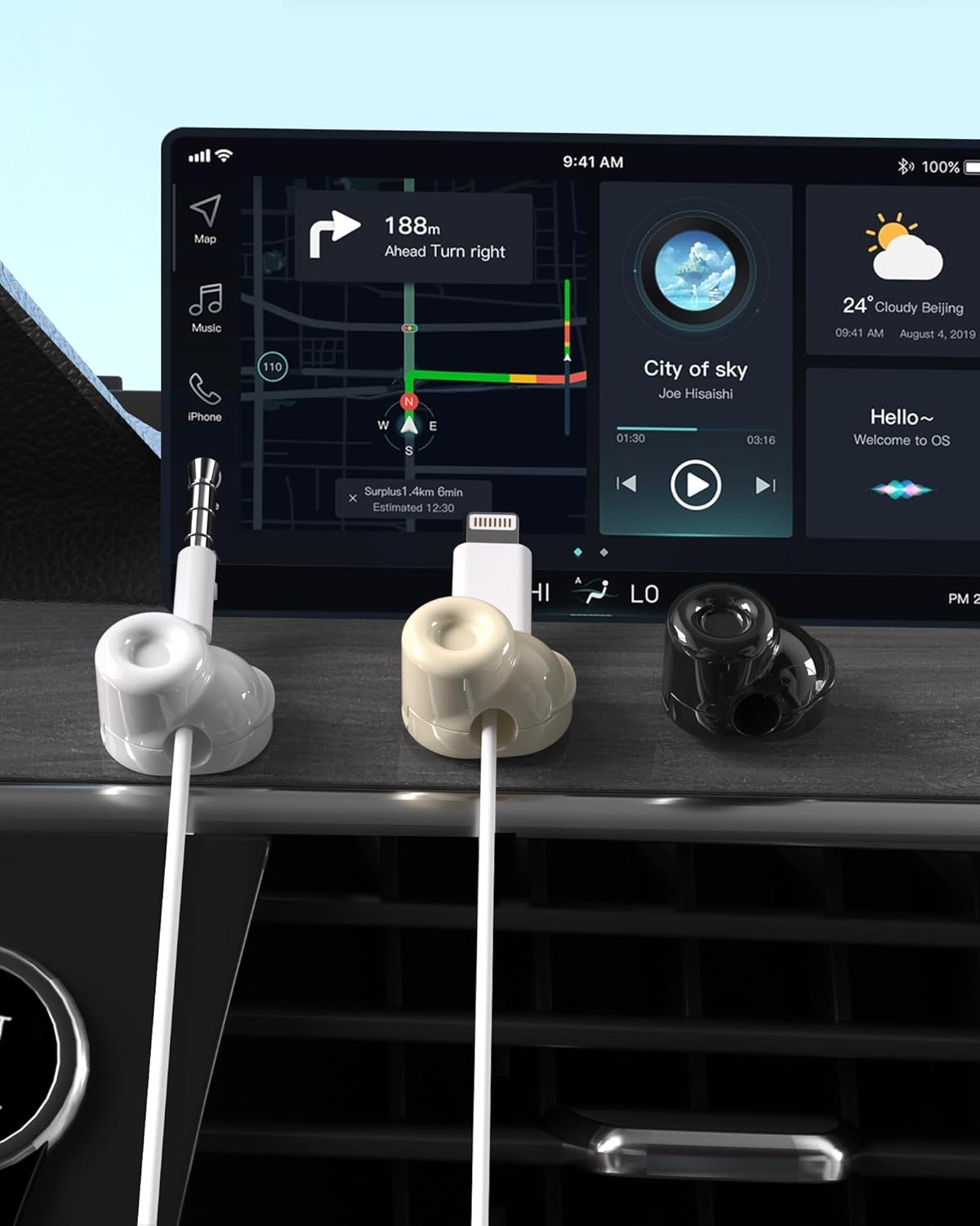 Magnetic Cable Clips, Adjustable Cord Holder Management, Adhesive Wire Keeper Organizer for Home Office Desk Phone PC Car Wall Desktop Nightstand Appliance (9-Pack White Shoes)