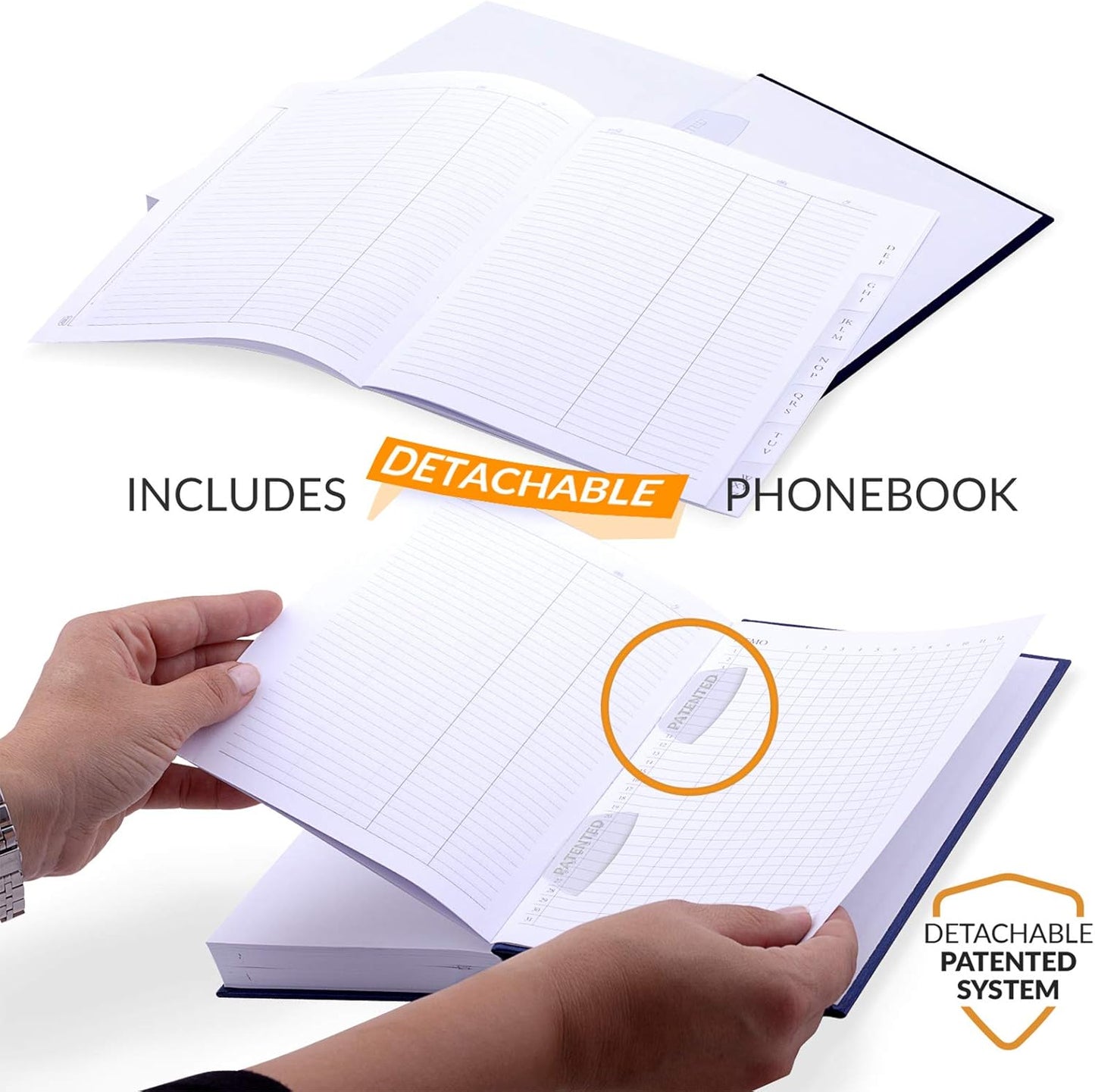 Daily Planner 2025 Page a Day ā A5 Business Agenda 2025, Hourly Daily Planner 5x7, 365 Page Organizer with Monthly Tabs & Calendar, 2025 Diary for Men and Women (BLUE 2025)