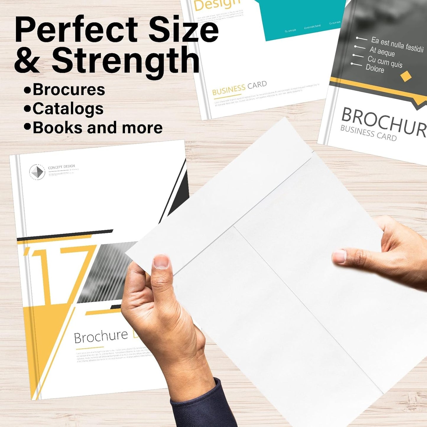 9 x 12 Envelopes, Tyvek Envelopes 9x12, Catalog Envelopes 9x12, Self Sealing Closure, Tyvek Material, 14 lb., Puncture, Tear & Moisture Resistant (100 Pack)