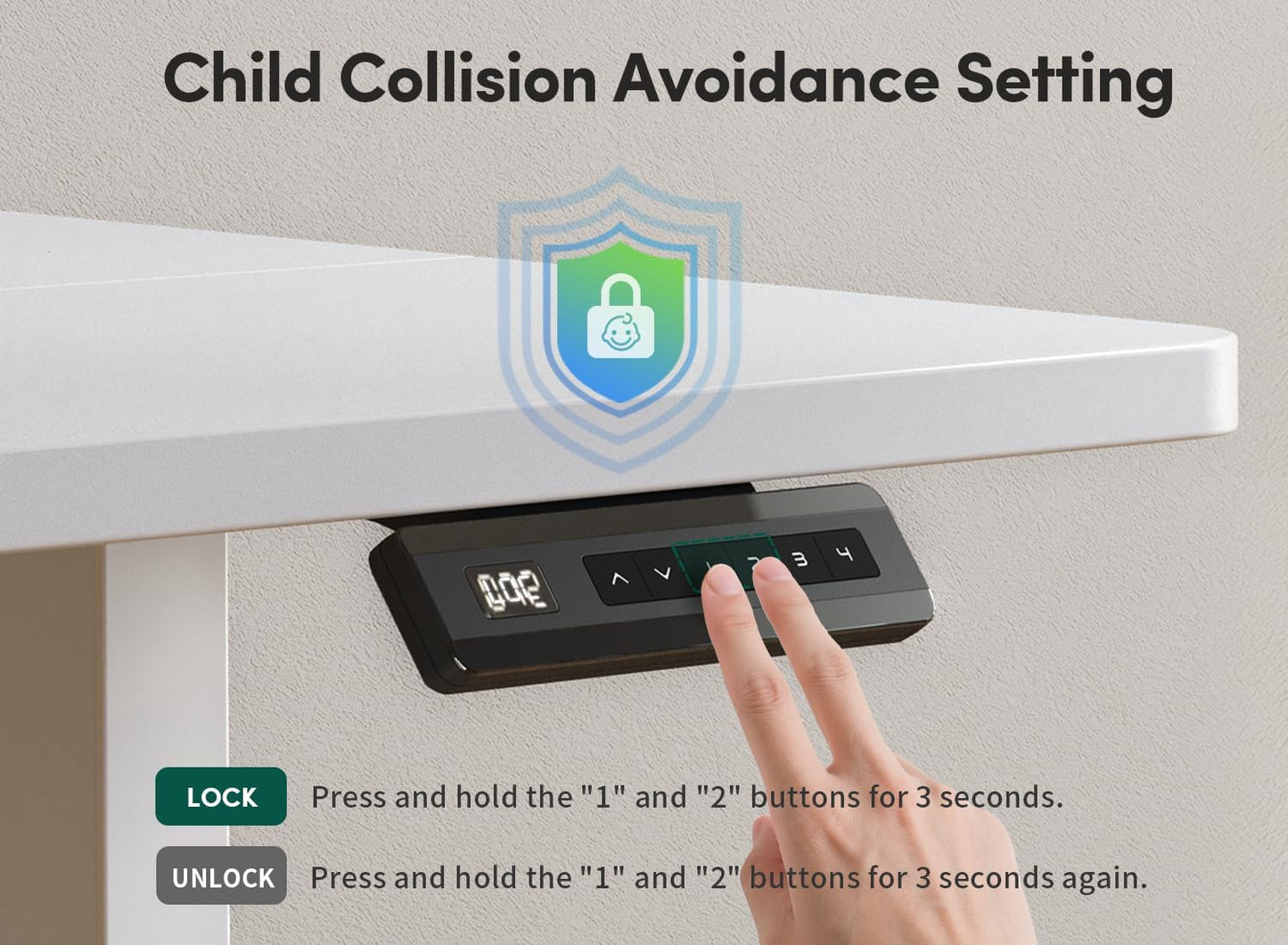 FEZIBO 63 x 28 Inch Deeper Height Adjustable Electric Standing Desk with Double Drawers, Sit Stand Up, Home Office Computer Desk with 4 Height-Adjustable Feets & 2 Hooks, White Frame/White Top