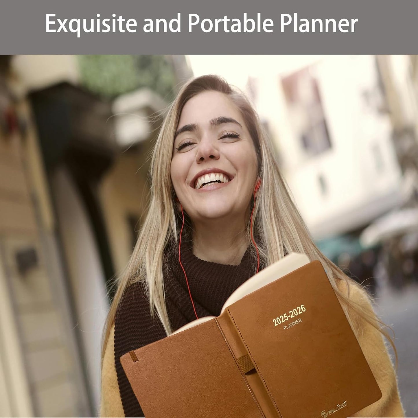 2025-2026 Daily Planner, One Page Per Day, Academic Calendar (July 2025 - June 2026), Appointment Book with Time Slots and Monthly Tabs, 5.7" x 8.25", Pocket, Leather Cove (Chartreuse)