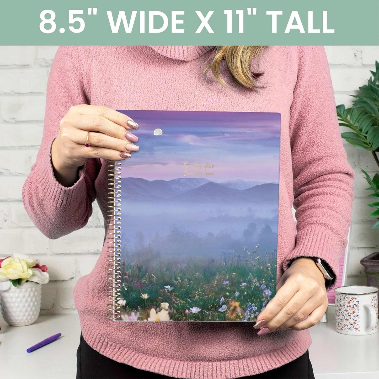 bloom daily planners 2025-2026 (8.5" x 11") Academic Year Day Planner (July 2025 - July 2026) - Weekly & Monthly Dated Agenda Organizer with Stickers & Tabs - Mystical Mountains