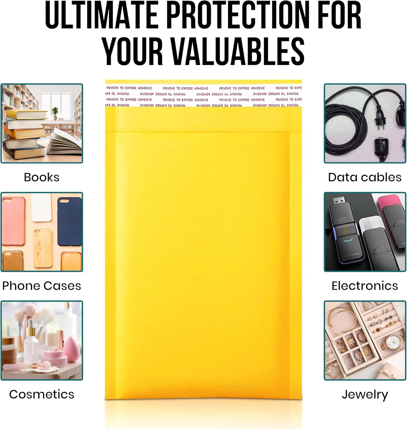 Levex - #0 6" x 10" [100 Pack) Kraft Bubble Mailers, Padded Envelope Mailers, Packing Envelope & Mailing Bags for Shipping