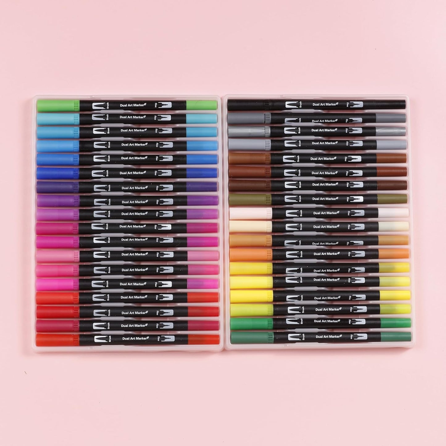 Incraftables 36 Color Dual Tip Calligraphy Pen Set – Artist Brush Pens & Fine Tip Markers for Writing, Journaling, Coloring, and Calligraphy