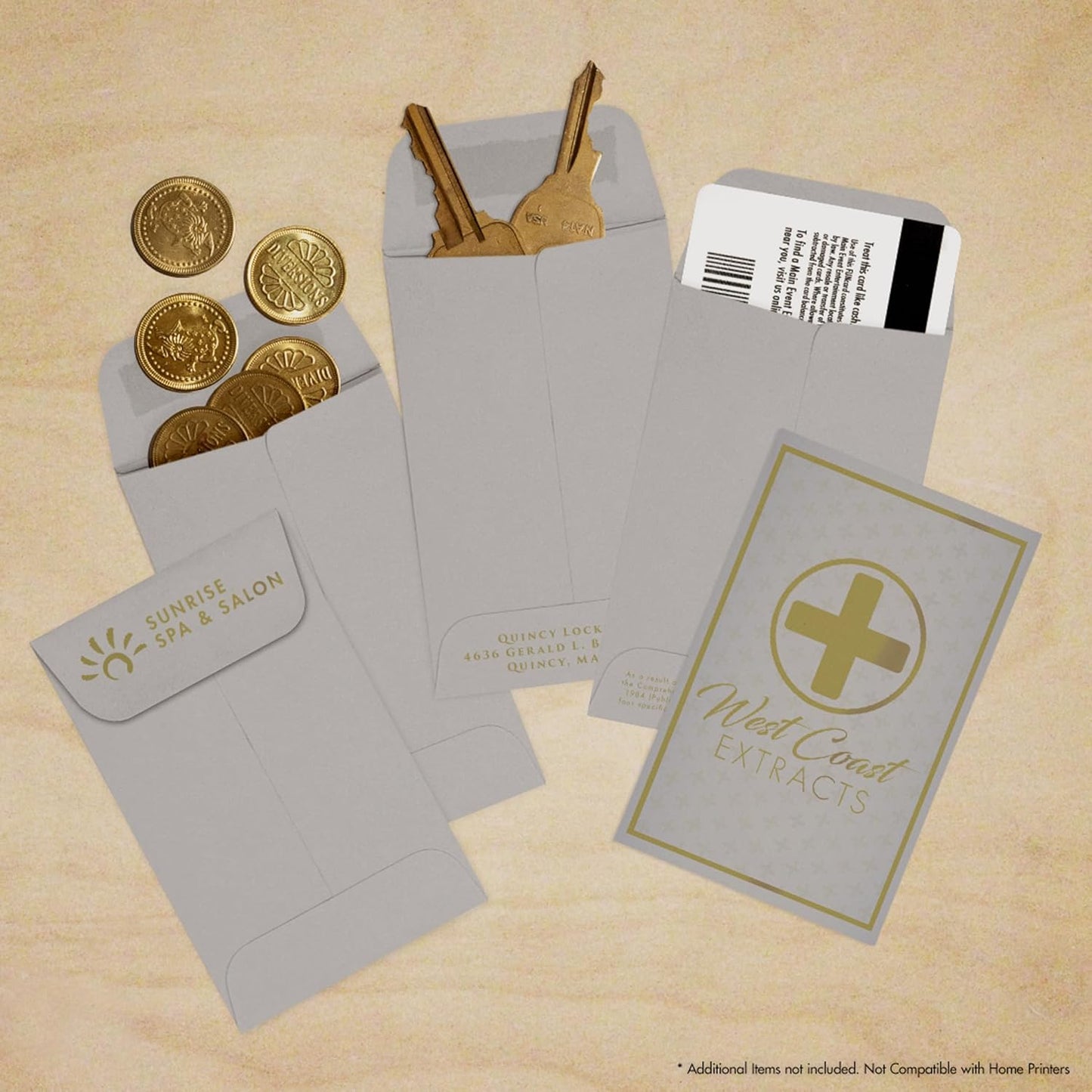 LUXPaper #1 Coin Envelopes | 2 1/4" x 3 1/2" | Gray Wove | 28lb. Text | 1,000 Qty