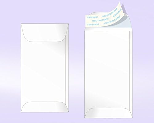 NextDay Labels #7 Coin Envelopes - 25-Pack White Peel & Seal Money Envelopes for Cash, Coins, Jewelry, or Small Parts - Durable White Paper Cash for Home, Office, or Business Use - Made in USA
