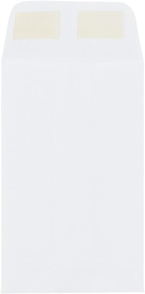 LUXPaper #4 1/2 Coin Envelopes | 3'' x 4 7/8'' | Bright White | 24lb. Text | 50 Qty