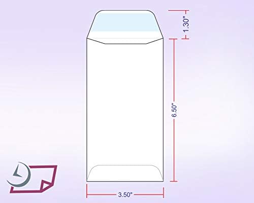 NextDay Labels #7 Coin Envelopes - 100-Pack White Gummed Money Envelopes for Cash, Coins, Jewelry, or Small Parts - Durable White Paper Cash for Home, Office, or Business Use - Made in USA