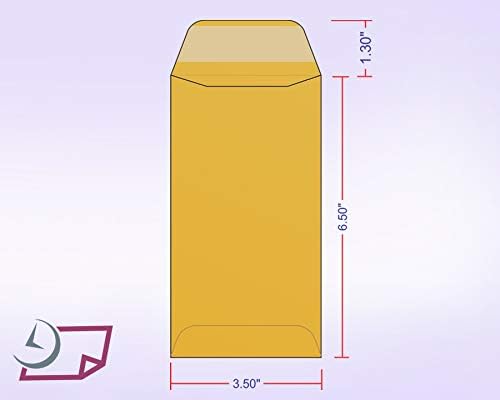 NextDay Labels #7 Coin Envelopes - 500-Pack Brown Kraft Gummed Money Envelopes for Cash, Coins, Jewelry, or Small Parts - Durable Brown Kraft Paper Cash for Home, Office, or Business Use - Made in USA