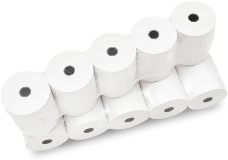 (100 Rolls) 3 1/8 x 230 Thermal Paper Receipt Rolls (55 GSM - Honeycomb Core) Fits All POS Cash Registers Printers, Clover Square Stations, Star Micronics SCP700, TSP100 BPA Free - ShopSmart Online