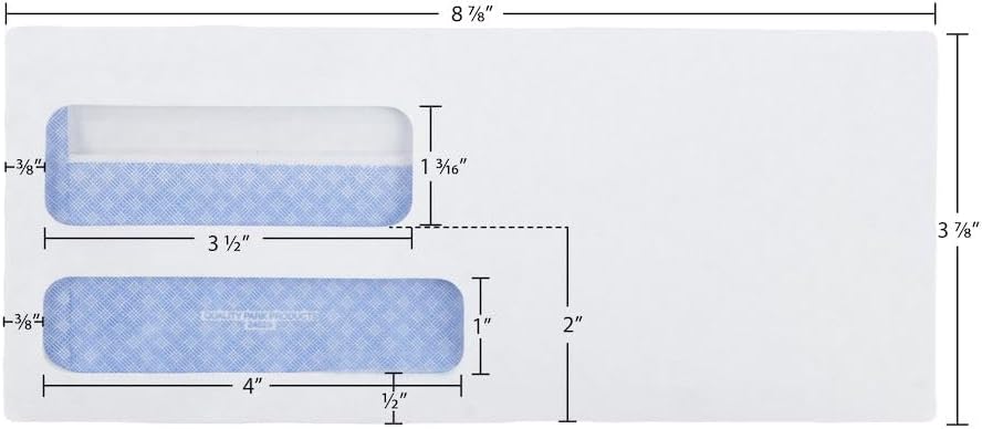 Quality Park® Redi-Seal™ Double-Window Security Envelopes, #9, 3 7/8" x 8 7/8", White, Box Of 500
