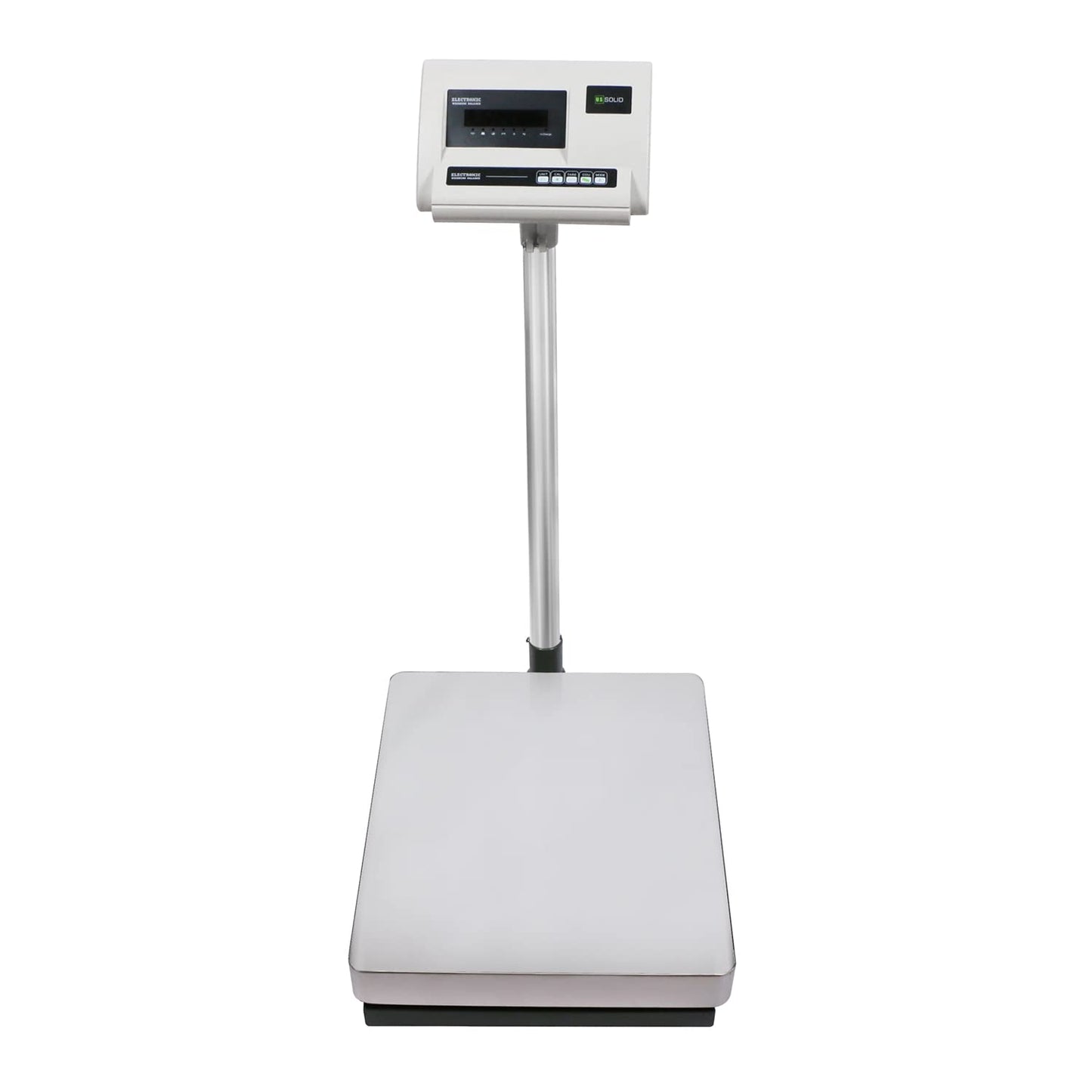 U.S. Solid Bench Scale 350 lb x 0.02 lb Stainless Steel Postal Package Shipping Scale Digital Bench Platform Balance with 16” x 20” Platform, Lb/Kg