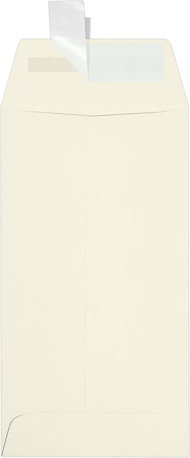 LUXPaper #7 Coin Envelopes | Peel & Press | 3 1/2" x 6 1/2" | Natural | 70lb. Text | 50 Qty