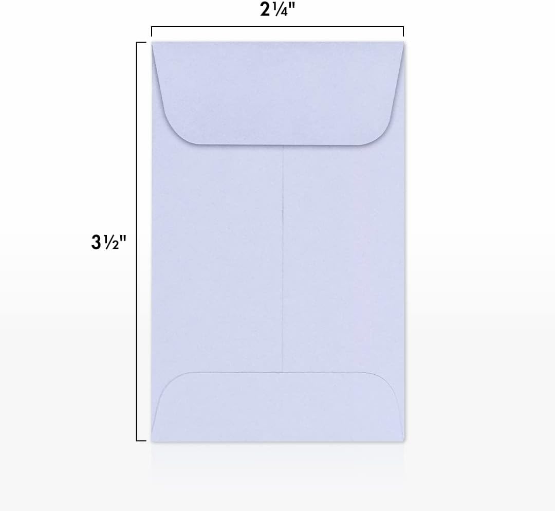 LUXPaper #1 Coin Envelopes | 2 1/4" x 3 1/2" | Lilac Purple | 80lb. Text | 1,000 Qty