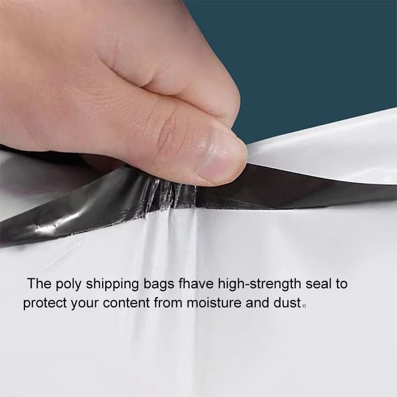 100 Pack 8x30 Inches Long Poly Mailers, Long Padded Shipping Bags White Envelopes Packaging for Unique Narrow Items Mailing