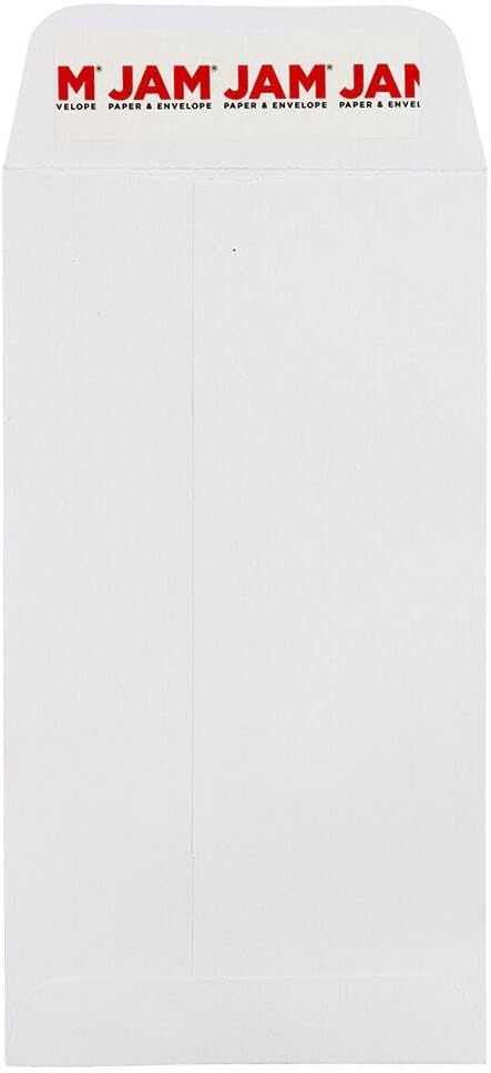 LUXPaper #7 Coin Envelopes | 3 1/2" x 6 1/2" | Bright White | 80lb. Text | 50 Qty