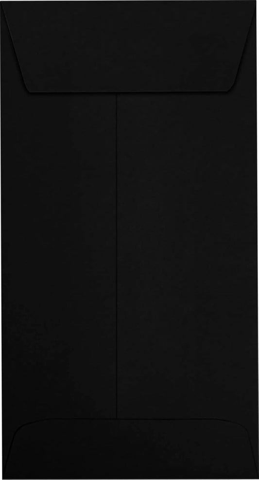LUXPaper #7 Coin Envelopes | Peel & Press | 3 1/2" x 6 1/2" | Midnight Black | 80lb. Text | 50 Qty