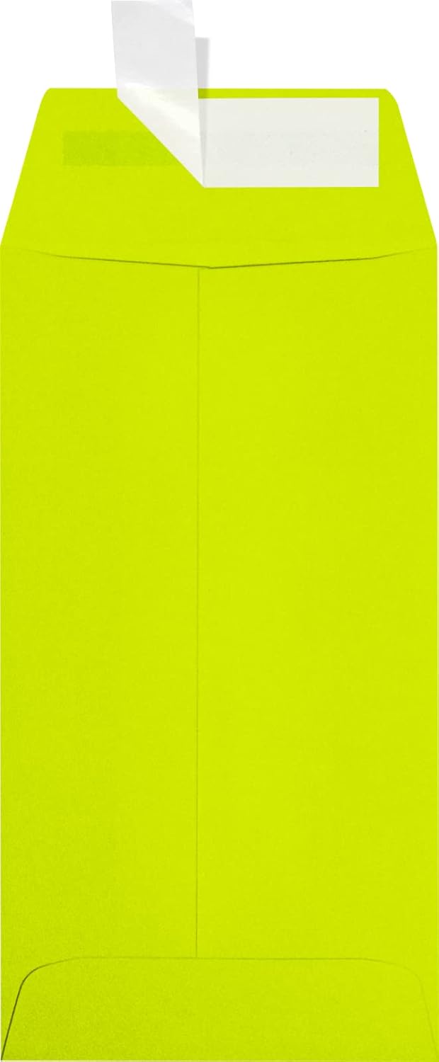 LUXPaper #7 Coin Envelopes | Peel & Press | 3 1/2" x 6 1/2" | Wasabi Green | 80lb. Text | 50 Qty