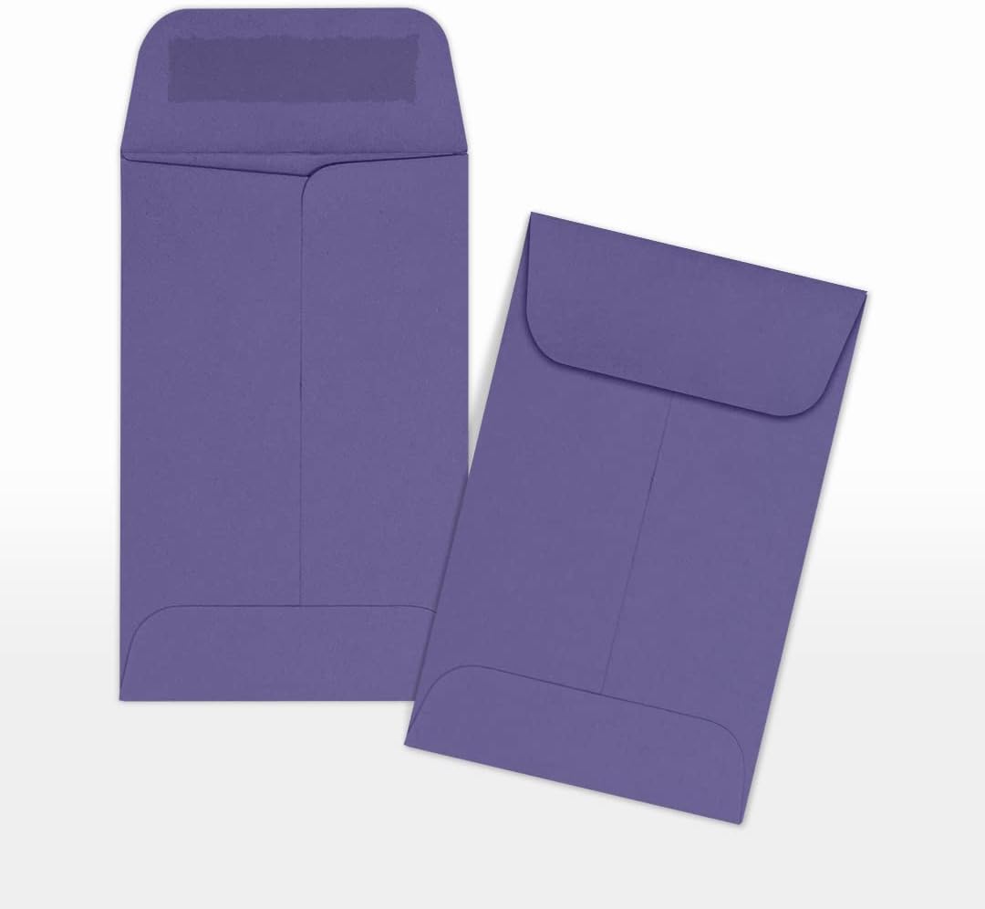 LUXPaper #1 Coin Envelopes | 2 1/4" x 3 1/2" | Wisteria Purple | 80lb. Text | 500 Qty