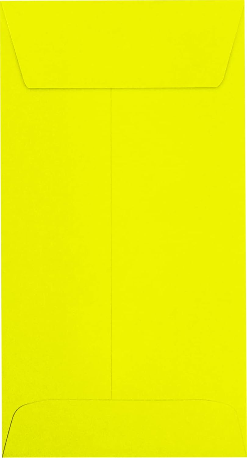 LUXPaper #7 Coin Envelopes | Peel & Press | 3 1/2" x 6 1/2" | Citrus Yellow | 80lb. Text | 50 Qty