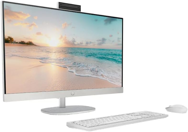 HP 27" FHD Touch-Screen All-in-One Computer, 12-Cores Intel Core Ultra 7, 32GB DDR5 RAM 1.5TB Storage (1TB SSD+512GB Docking Station Set), Windows 11 Pro with Microsoft Office Included, White