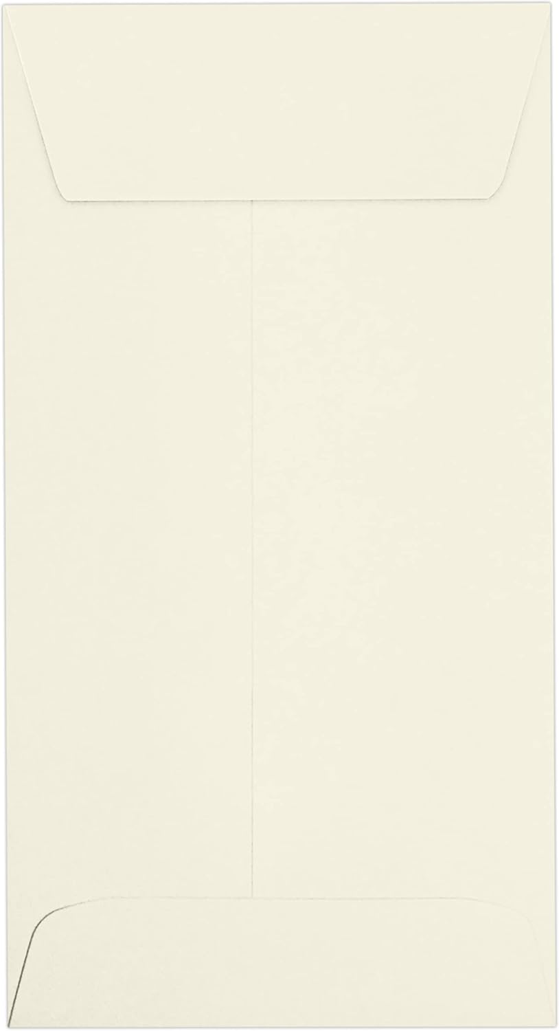 LUXPaper #7 Coin Envelopes | Peel & Press | 3 1/2" x 6 1/2" | Natural | 70lb. Text | 50 Qty