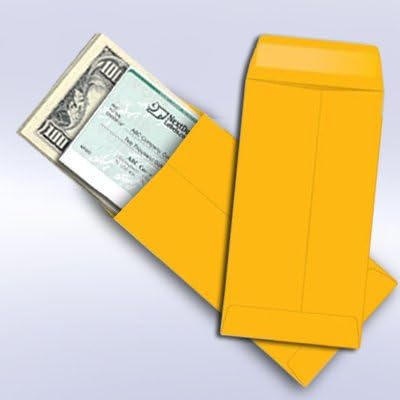 NextDay Labels #7 Coin Envelopes - 500-Pack Brown Kraft Gummed Money Envelopes for Cash, Coins, Jewelry, or Small Parts - Durable Brown Kraft Paper Cash for Home, Office, or Business Use - Made in USA