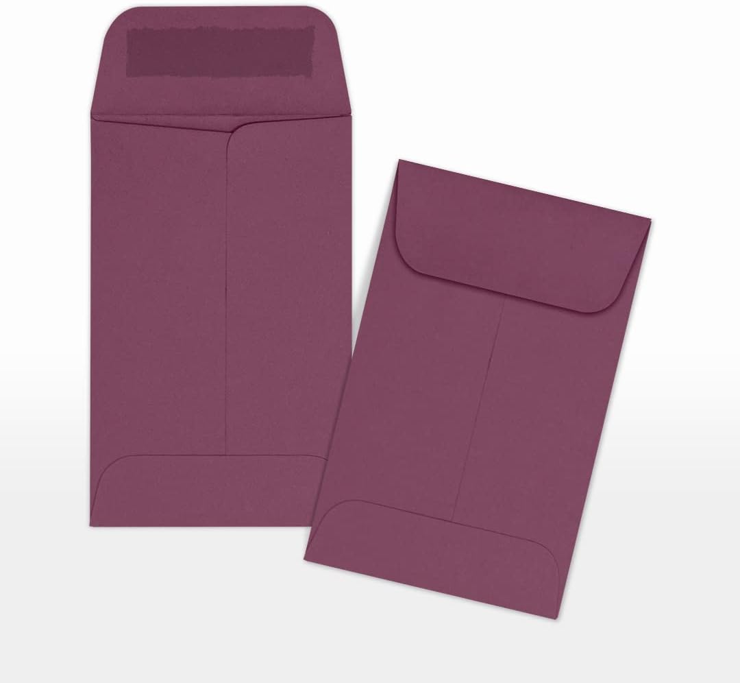 LUXPaper #1 Coin Envelopes | 2 1/4" x 3 1/2" | Vintage Plum | 80lb. Text | 50 Qty.