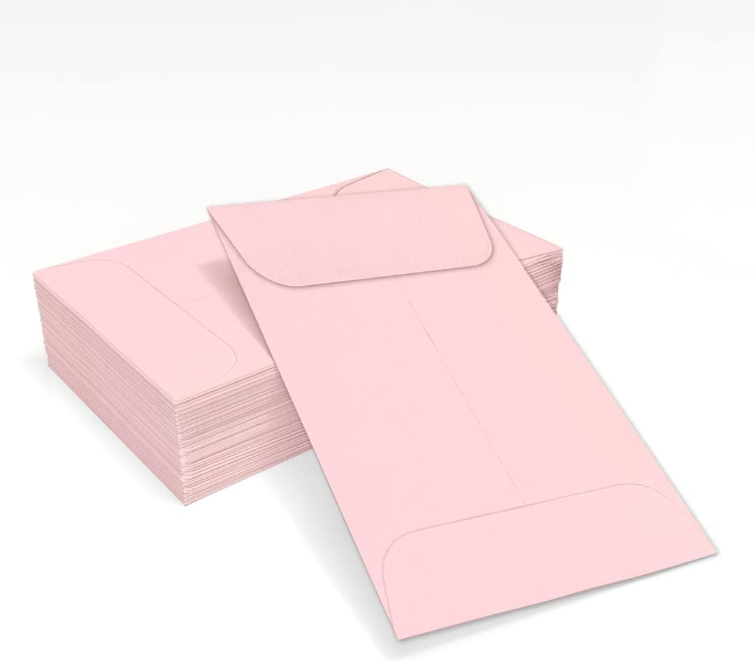 LUXPaper #1 Coin Envelopes | 2 1/4" x 3 1/2" | Candy Pink | 80lb. Text | 250 Qty