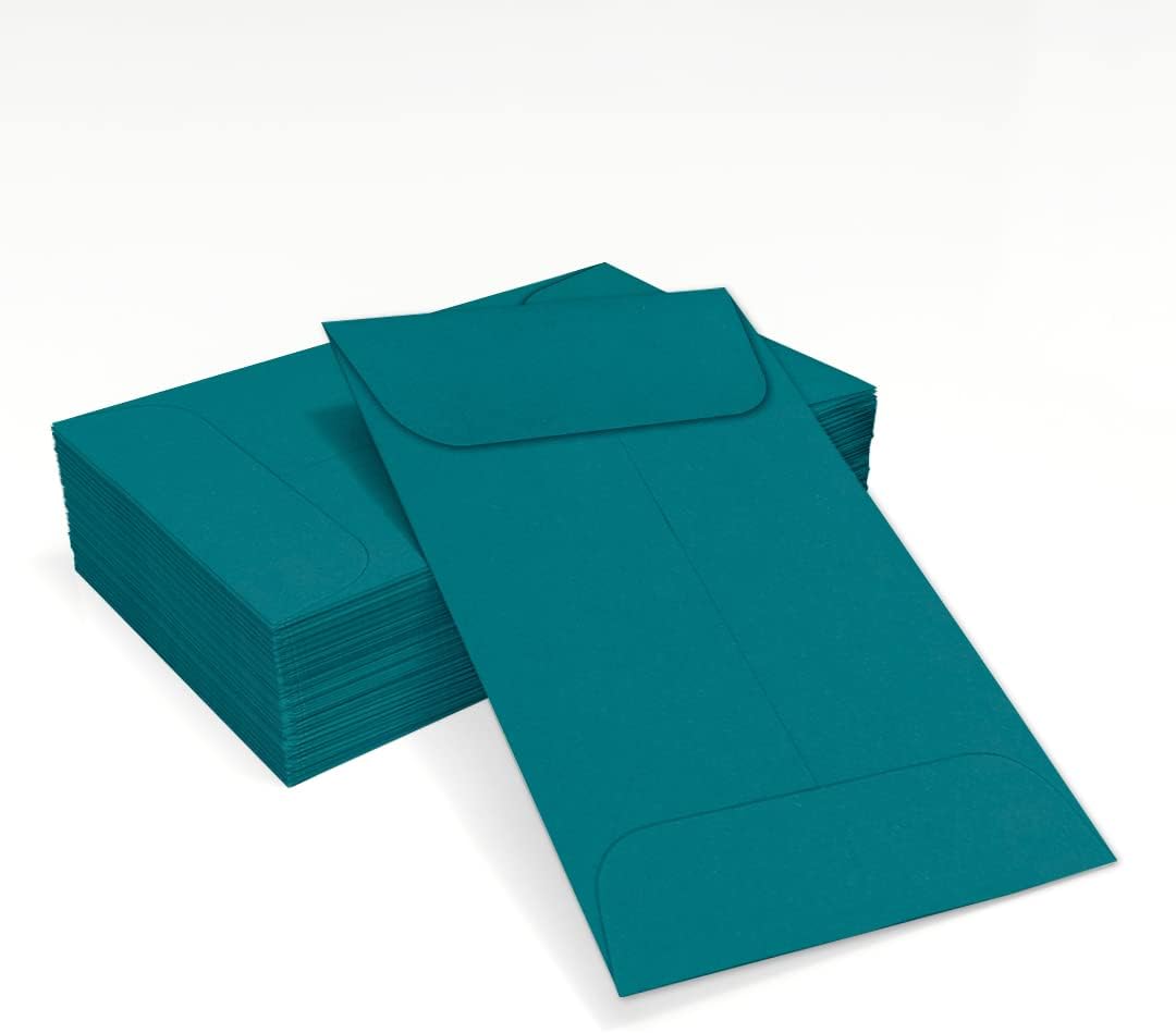 LUXPaper #1 Coin Envelopes | 2 1/4" x 3 1/2" | Teal | 80lb. Text | 250 Qty